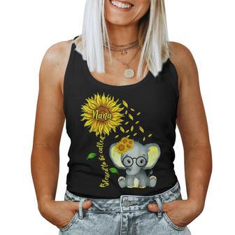 Blessed To Be Called Nana Sunflower Elephant Mothers Day Women Tank Top Basic Casual Daily Weekend Graphic - Thegiftio UK