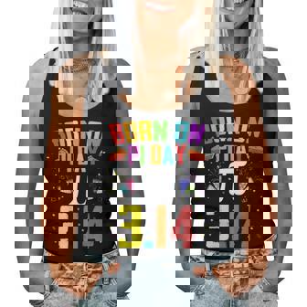 Born On March 14 Happy Pi Day Birthday Math Teacher Kids Women Tank Top | Mazezy