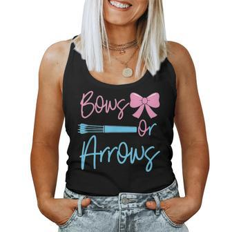 Bows Or Arrows Gender Reveal Party Idea For Mom Or Dad Women Tank Top Basic Casual Daily Weekend Graphic - Seseable