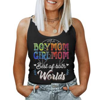 Boy Mom Girl Mom Best Of Both Worlds V2 Women Tank Top Basic Casual Daily Weekend Graphic - Seseable