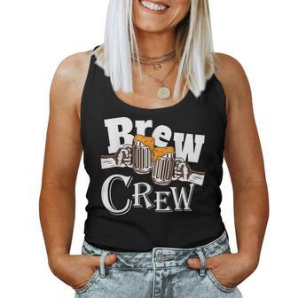 Brew Crew Bachelors Party T Beer Drinking Crew Squad Women Tank Top | Mazezy