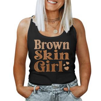 Brown Skin Girl Black Melanin Queen Magic Junenth Women Women Tank Top | Mazezy