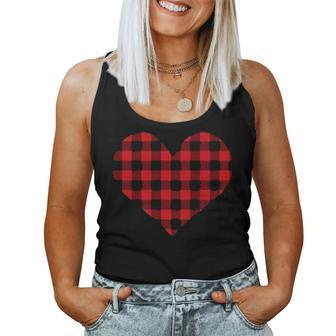 Buffalo Plaid Heart My Belongs To My Second Graders Teacher Women Tank Top Basic Casual Daily Weekend Graphic - Seseable