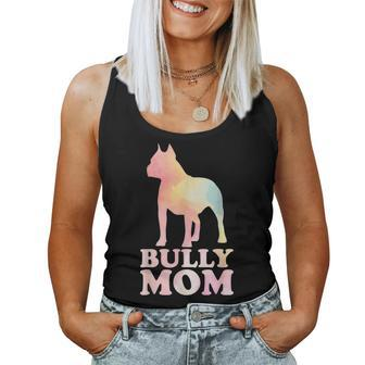 Bully Mom Colorful American Bully Dog Mom Women Tank Top | Mazezy