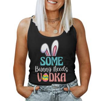 Some Bunny Needs Vodka Easter Drinking Glasses Men Women Tank Top | Mazezy