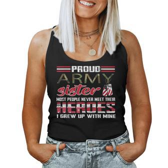Camouflage Us Military Soldier Brother Proud Army Sister Women Tank Top | Mazezy