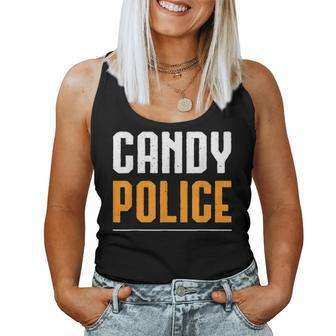 Candy Police T Halloween Costume Mom & Dad Women Tank Top Basic Casual Daily Weekend Graphic - Seseable