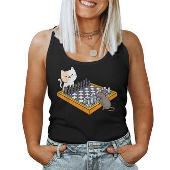 Cat Owner Chess Board Grandmaster Board Game Chess Player Women Tank Top | Mazezy