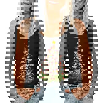 Chicken Christmas Tree Light Ornament Decor Xmas Women Tank Top | Mazezy