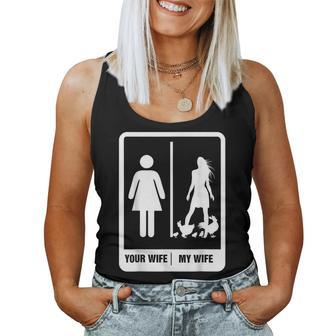 Chicken Dad Fathers Day Rooster My Wife Farmers Women Tank Top | Mazezy