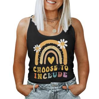 Choose To Include Autism Teacher Special Education Sped Women Tank Top | Mazezy