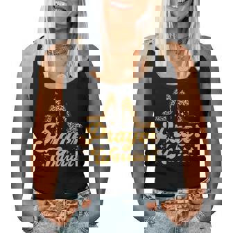 Christian Sayings Praying Quote Leopard Heels Prayer Warrior Women Tank Top | Mazezy