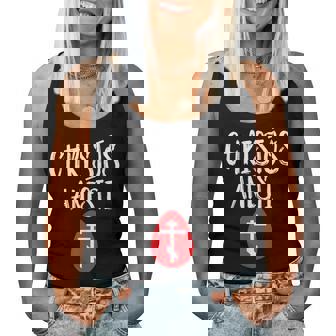 Christos Anesti Greek Easter Red Egg Tsougrisma Tapping Game Women Tank Top | Mazezy