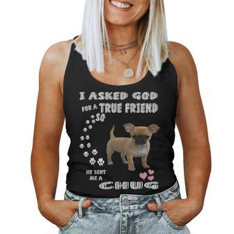 Chug Dog Lover Chihuahua Pug Dad Pugwawa Mom Cute Chug Women Tank Top | Mazezy