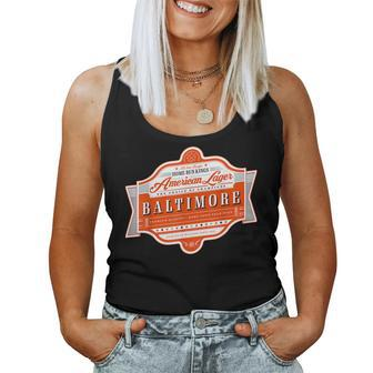 Classic Baltimore Beer Label - Charm City Pride Women Tank Top Basic Casual Daily Weekend Graphic - Thegiftio UK