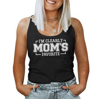 Im Clearly Moms Favorite Favorite Child And Favorite Son Women Tank Top | Mazezy