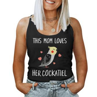 Cockatiel Mom Funny Cockatiel Bird Lover V2 Women Tank Top Basic Casual Daily Weekend Graphic - Seseable