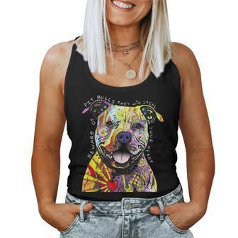 Colorful Baby Pit-Bull Terrier Lover Dad Mom Funny Kidding Women Tank Top Basic Casual Daily Weekend Graphic - Thegiftio UK