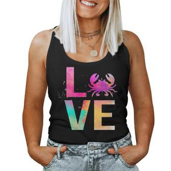 Colorful Crab Mom Gifts Crab Women Tank Top Basic Casual Daily Weekend Graphic - Seseable