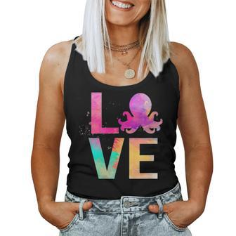 Colorful Octopus Mom Gifts Octopus Women Tank Top Basic Casual Daily Weekend Graphic - Seseable
