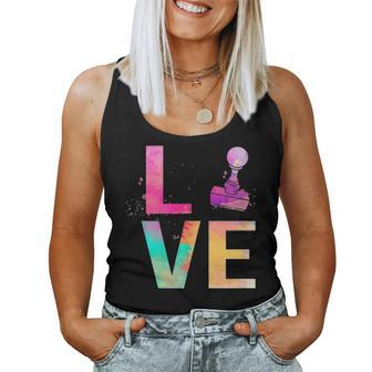 Colorful Stamp Collecting Mom Gifts Stamp Collecting Women Tank Top Basic Casual Daily Weekend Graphic - Seseable