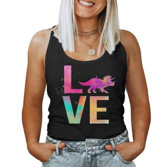 Colorful Triceritops Mom Gifts Triceritops Women Tank Top Basic Casual Daily Weekend Graphic - Seseable