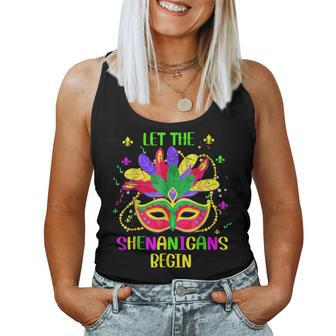 Cool Mardi Gras 2023 Women Costume Let The Shenanigans Begin V2 Women Tank Top Basic Casual Daily Weekend Graphic - Seseable