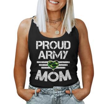 Cool Proud Army Mom Funny Mommies Military Camouflage Gift 3274 Women Tank Top Basic Casual Daily Weekend Graphic - Seseable