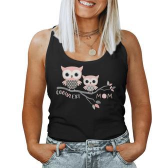Coowlest Mom Cute Owl Mothers Day Women Tank Top Basic Casual Daily Weekend Graphic - Seseable