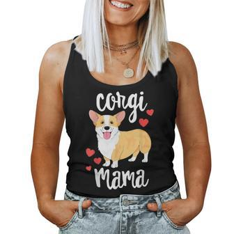 Corgi Women Girls Puppy Mom Dog Mama Lover Gift V2 Women Tank Top Basic Casual Daily Weekend Graphic - Seseable