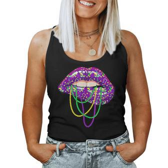 Costume Party Carnival Parade Women Gifts Lips Mardi Gras V6 Women Tank Top Basic Casual Daily Weekend Graphic - Seseable