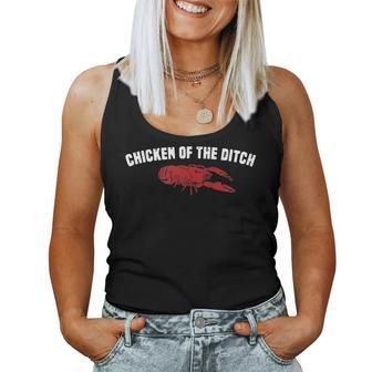 Crawfish Chicken Of The Ditch Crayfish Cajun Joke Women Tank Top | Mazezy