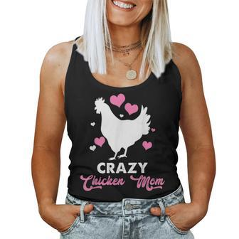 Crazy Chicken Mom Lady Farmer Women Tank Top Basic Casual Daily Weekend Graphic - Seseable