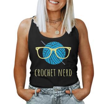 Crochet Nerd Funny Grandma Mom Crocheting Yarn Lover Gift V2 Women Tank Top Basic Casual Daily Weekend Graphic - Seseable