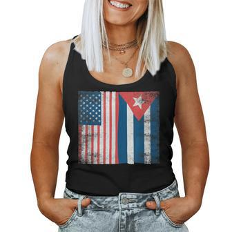 Cuban Flag Cuba American Us Pride Roots Men Women Gift Women Tank Top Basic Casual Daily Weekend Graphic - Seseable