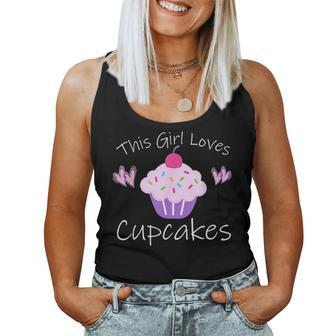 Cupcake Lover Gift Girls Women Mom Grandma Love Cooking Gift Women Tank Top Basic Casual Daily Weekend Graphic - Seseable