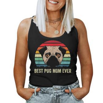 Cute Best Pug Mom Ever Funny Pet Owner Pugs Dog Lover Gift Women Tank Top Basic Casual Daily Weekend Graphic - Seseable