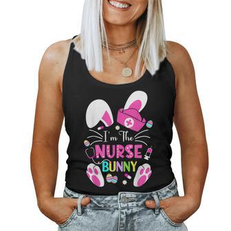 Cute Bunnies Easter Im The Nurse Nurse Life Rn Nursing Women Tank Top Basic Casual Daily Weekend Graphic - Seseable