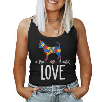 Cute Chihuahua Dog Autism Awareness Love Gifts Mom Dad Kids Women Tank Top Basic Casual Daily Weekend Graphic - Seseable