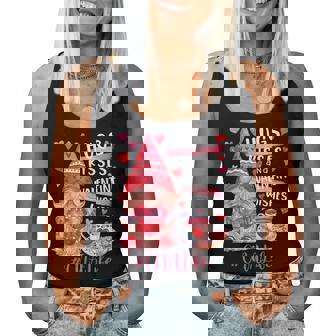 Cute Gnome Cna Life Nurse Hugs Kisses Valentines Day V3 Women Tank Top Basic Casual Daily Weekend Graphic - Seseable