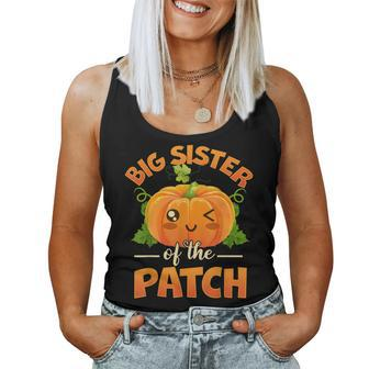 Cute Halloween Big Sister Of The Cutest Pumpkin In The Patch Women Tank Top | Mazezy