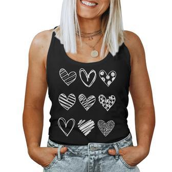 Cute Heart Happy Valentines Day Love Couple Men Women Women Tank Top Basic Casual Daily Weekend Graphic - Seseable