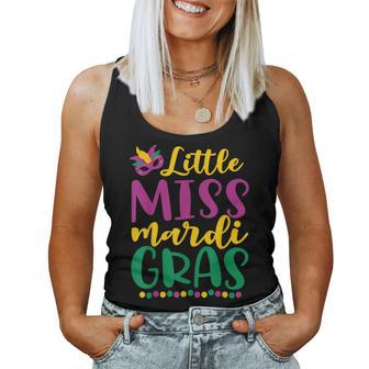 Cute Little Miss Mardi Gras 2023 Beads Womens Girls Kids  Women Tank Top Basic Casual Daily Weekend Graphic