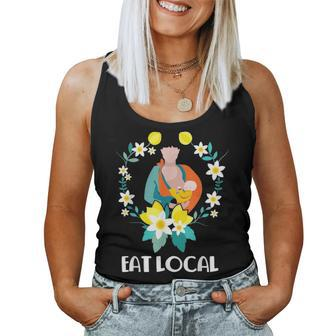 Cute Mom And Baby Eat Local Flower Breastfeed Parents Women Tank Top Basic Casual Daily Weekend Graphic - Seseable