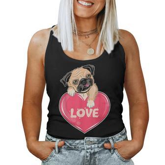 Cute Pug Gift Puppy Dog Lover Ladies Pugs Mom Girls Kids Women Tank Top Basic Casual Daily Weekend Graphic - Seseable