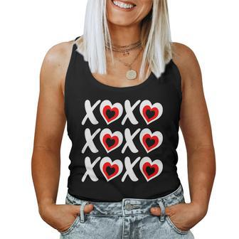 Cute Xoxo Valentines Day Heart Men Women Couples Matching Women Tank Top Basic Casual Daily Weekend Graphic - Seseable
