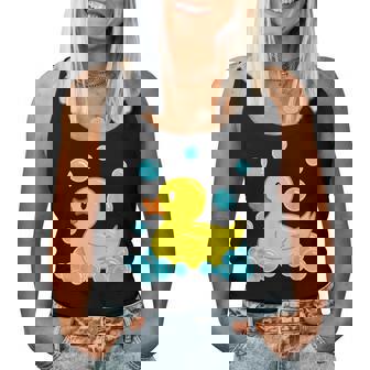 Cute Yellow Duck Duckie Bath Toys Rubber Ducky Women Tank Top | Mazezy