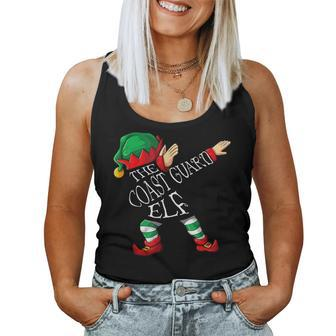 Dabbing Coast Guard Elf Christmas Women Tank Top Basic Casual Daily Weekend Graphic - Seseable