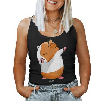 Dabbing Guinea Pig Dad Funny Guinea Pig Mom Novelty Themed Women Tank Top Basic Casual Daily Weekend Graphic - Seseable