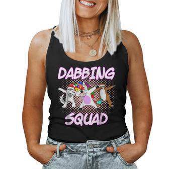 Dabbing Unicorn Sloth Husky T Girls Squad Dab Women Tank Top | Mazezy